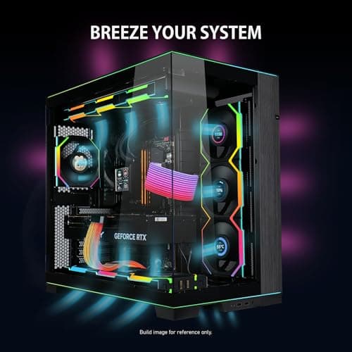 Lian Li UNI FAN SL 120mm Black PWM Addressable RGB Wireless 3-Pack image