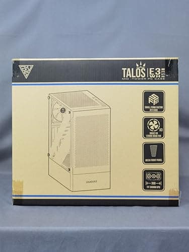 GAMDIAS TALOS E3 MESH ATX Mid Tower White Tempered Glass image
