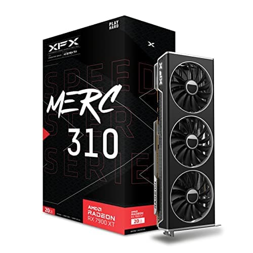 XFX Speedster MERC 310 Black Edition Radeon RX 7900 XT 20GB GDDR6 Black Silver image