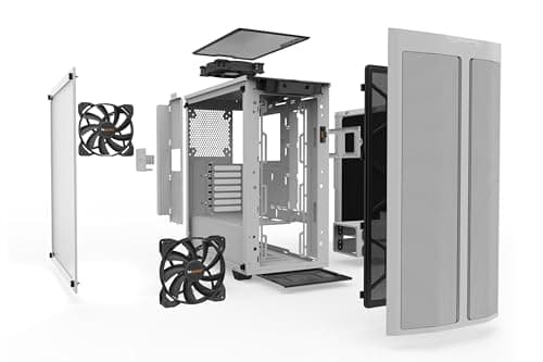 be quiet! Pure Base 500DX ATX Mid Tower White with Tempered Glass Side Panel and USB 3.2 Gen 2 Type-C / USB 3.2 Gen 1 Type-A image