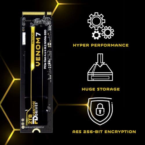Fantom Drives VENOM7 2TB SSD M.2 PCIe 4.0 NVMe image