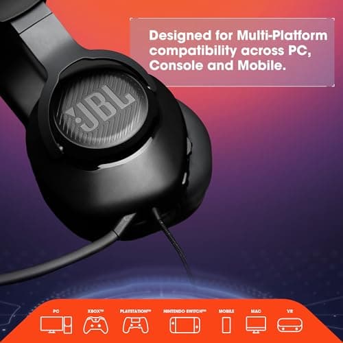 JBL Quantum 100 Closed White Gaming Headset image