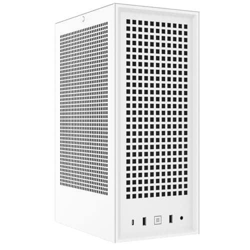 HYTE REVOLT 3 Mini-ITX Tower White Mesh Side Panel, USB 3.2 Gen 2 Type-C, USB 3.2 Gen 1 Type-A image