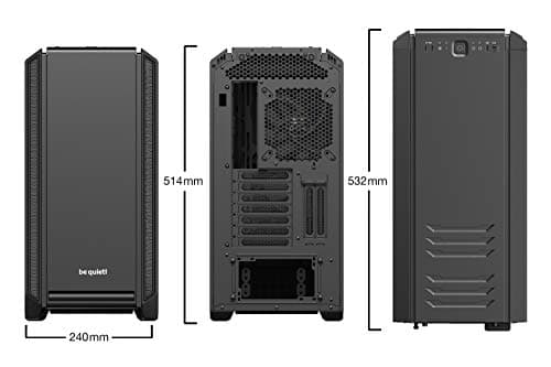 be quiet! Silent Base 601 ATX Mid Tower Black with Tempered Glass Side Panel and USB 3.2 Gen 1 Type-A, USB 2.0 Type-A image