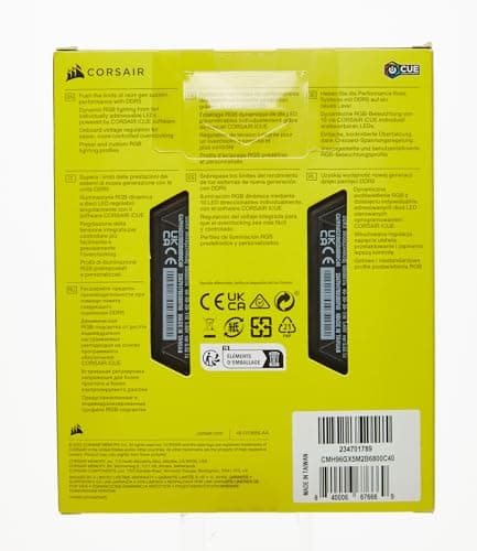 Corsair Vengeance RGB Black / Silver DDR5-6800 CL40 96GB (2x48GB) image