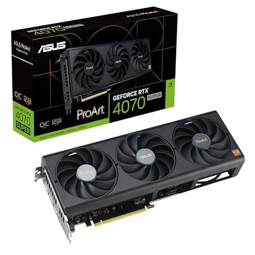 Asus ProArt OC GeForce RTX 4070 SUPER 12GB GDDR6X Black Gold main image