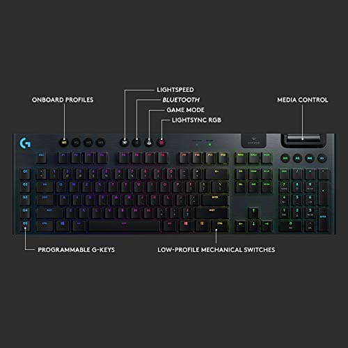 Logitech G915 Lightspeed RGB Wireless Logitech GL Clicky Gaming Keyboard image