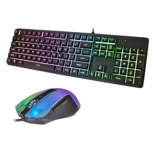 iBuypower Chimera KM7 RGB RGB Wired Gaming Keyboard With Optical Mouse image