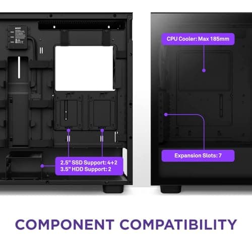 NZXT H7 Elite (2023) ATX Mid Tower Black Tempered Glass Side Panel image