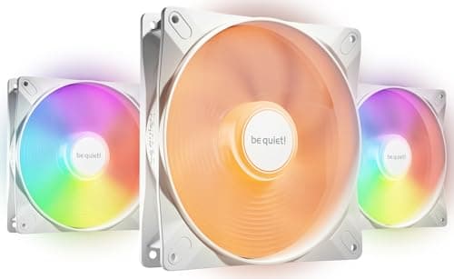 be quiet! Light Wings LX 140mm White Addressable RGB PWM 75.5 CFM 3-Pack image
