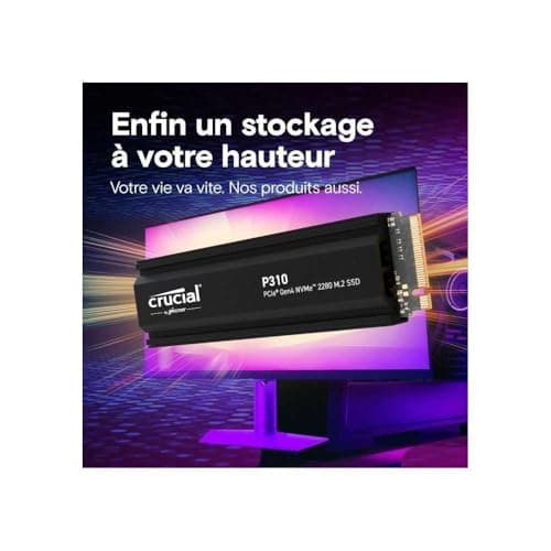 Crucial P310 w/Heatsink 2TB M.2-2280 SSD PCIe 4.0 x4 NVMe image
