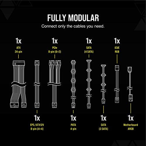 CORSAIR CX-F RGB Series CX550F RGB 550W 80 PLUS Bronze Fully Modular ATX Power Supply image