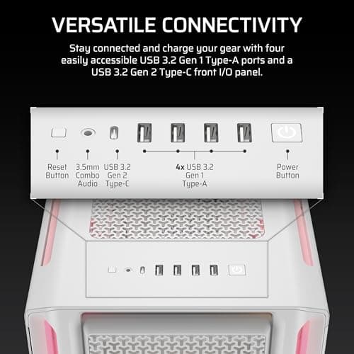Corsair iCUE 5000T LX RGB ATX Mid Tower White Tempered Glass image