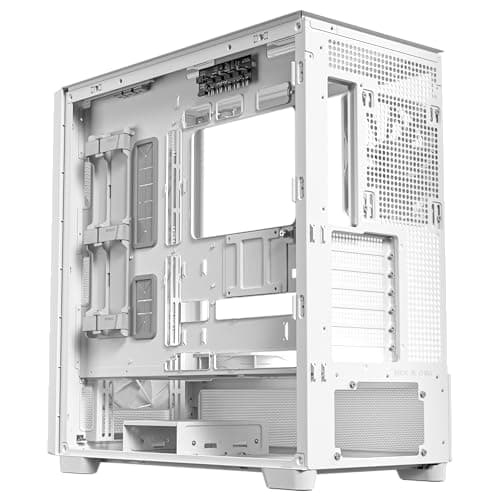 Antec FLUX ATX Mid Tower White / Brown with Tempered Glass Side Panel and USB 3.2 Gen 2 Type-C, USB 3.2 Gen 1 Type-A image