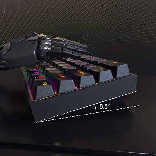 DIERYA x KEMOVE 60% Mechanical Gaming Keyboard, RGB Backlit Wired PBT Keycap Waterproof Type-C Mini Compact 61 Keys Computer Keyboard with Full Keys Programmable (Gateron Optical Brown Switch) image
