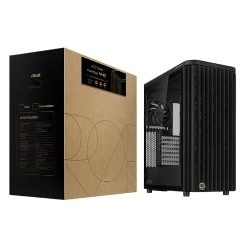 Asus ProArt PA401 Wood Edition ATX Mid Tower Black with Tempered Glass Side Panel image