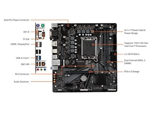 Gigabyte H610 H610M S2H V2 LGA1700 DDR4 Micro ATX image