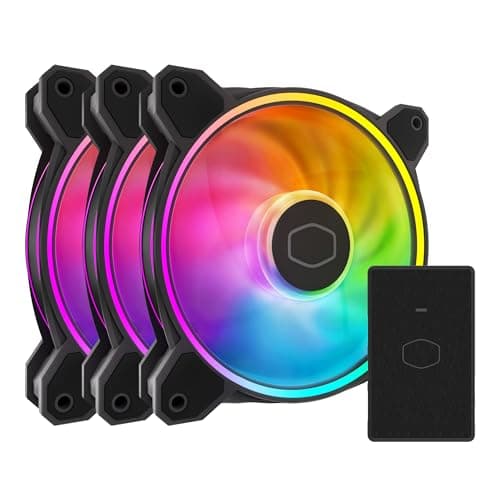 Cooler Master MasterFan MF120 Halo² 120mm Black PWM Addressable RGB 3-Pack main image