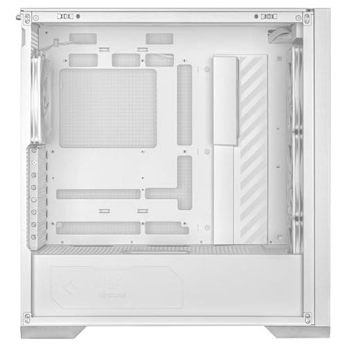 Asus TUF Gaming GT302 ARGB ATX Mid Tower White Tempered Glass Side Panel, ARGB image