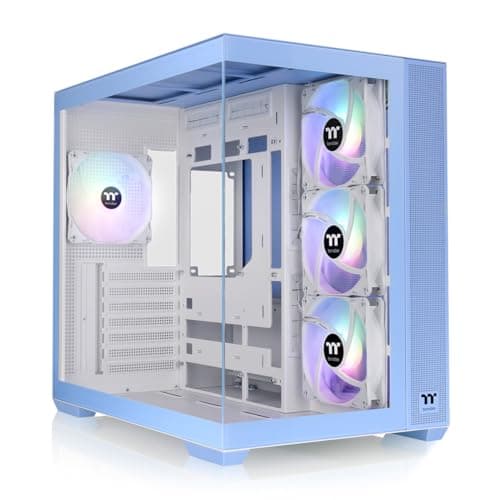 Thermaltake View 380 ARGB ATX Mid Tower Blue with Tinted Tempered Glass Side Panel and USB 3.2 Gen 2 Type-C / USB 3.2 Gen 1 Type-A image