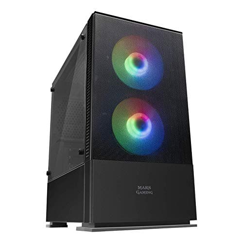 Mars Gaming MCZ MicroATX Mid Tower Black Tempered Glass Side Panel image