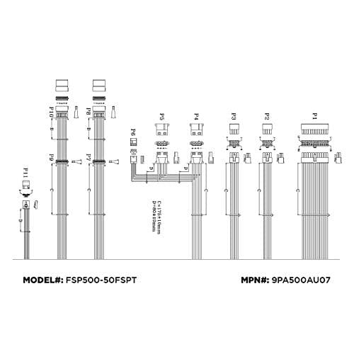 FSP Group FSP500-50FSPT Flex ATX 500W Non-Modular 80+ Platinum Certified image