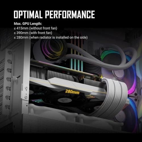 Antec NX416L ATX Mid Tower White Tempered Glass Side Panel image