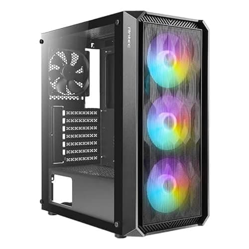 Antec NX292 ATX Mid Tower Black with Tempered Glass Side Panel and USB 3.2 Gen 1 Type-A, USB 2.0 Type-A image