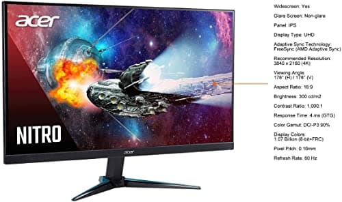 Acer VG281K bmiipx 28" 4K 60Hz IPS Monitor image