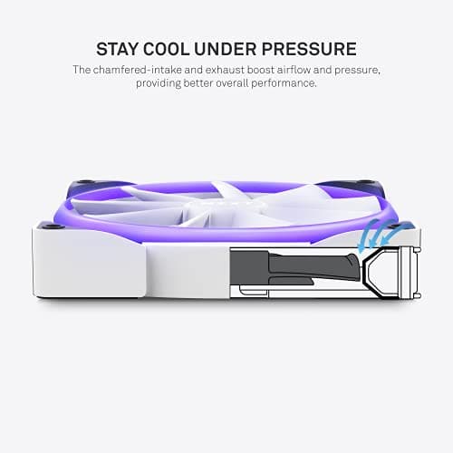 NZXT AER RGB 2 120mm White Addressable RGB PWM 52.44 CFM 3-Pack image
