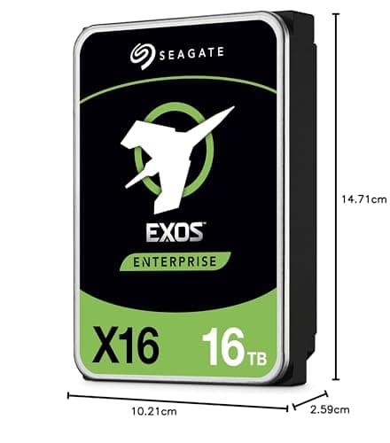 Seagate EXOS Enterprise 16TB 3.5" HDD 7200RPM SATA 6.0 Gb/s image
