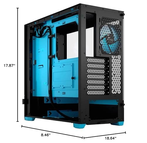 Fractal Design Pop Air ATX Mid Tower Cyan / Black with Tempered Glass Side Panel and USB 3.2 Gen 1 Type-A Front Panel image