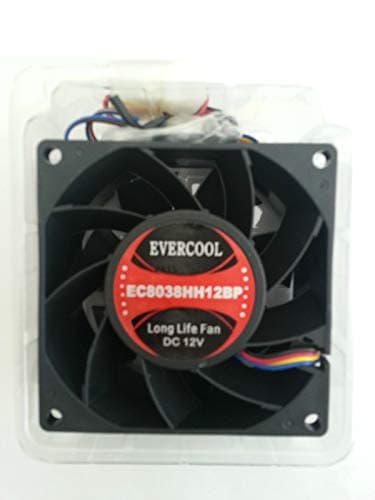 Evercool EC8038HH12BP 80mm Black Yellow LED 37.1 CFM 1-Pack image