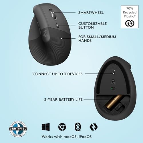 Logitech LIFT Bluetooth Wireless Optical Mouse image