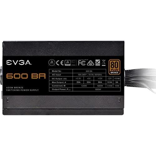 EVGA 600 BA Black ATX 600W Non-Modular 80+ Bronze Certified image