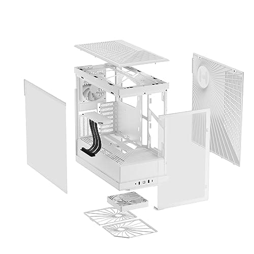 HYTE Y40 ATX Mid Tower White Tempered Glass Side Panel image