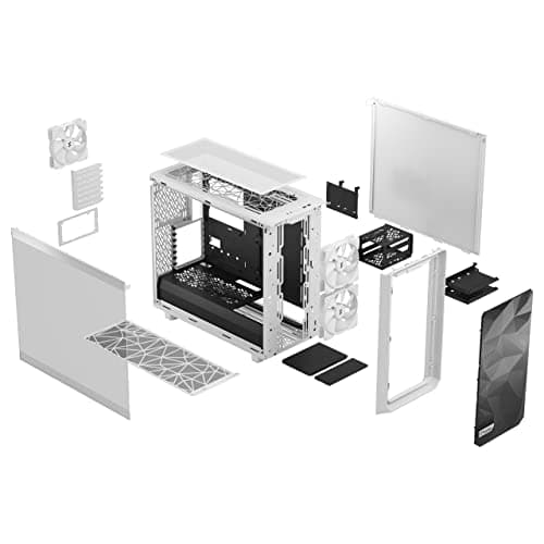 Fractal Design Meshify 2 Lite ATX Mid Tower White / Black with Tempered Glass Side Panel and USB 3.2 Gen 1 Type-A Front Panel image