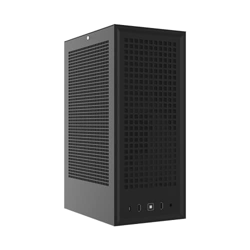 HYTE REVOLT 3 Mini-ITX Tower Black with Mesh Side Panel, USB 3.2 Gen 2 Type-C and USB 3.2 Gen 1 Type-A, w/700 W Power Supply image