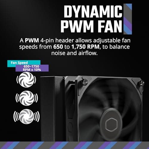 Cooler Master MasterLiquid 120L Core Water 120mm 71.93 CFM Black image