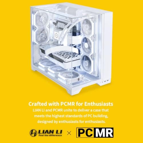 Lian Li O11 Vision ATX Mid Tower White Tempered Glass Side Panel image