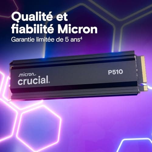 Crucial P510 W/Heatsink 2TB M.2-2280 SSD PCIe 5.0 NVMe image