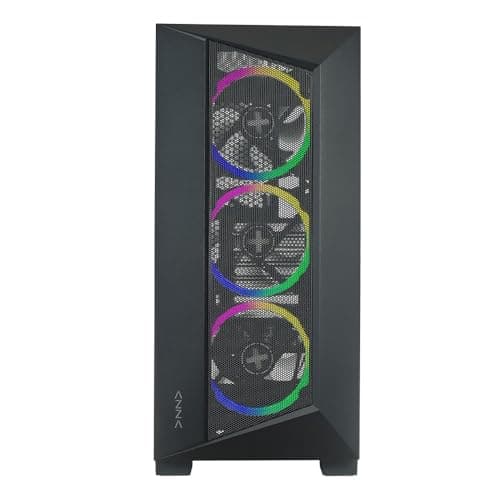 Azza Octane A ATX Mid Tower Black with Tempered Glass Side Panel and USB 3.2 Gen 1 Type-A, USB 2.0 Type-A Front Panel image