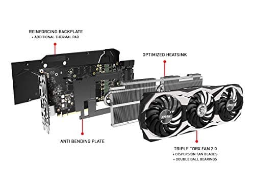 MSI GeForce RTX 2070 DUKE 8GB GDDR6 Silver / Black image