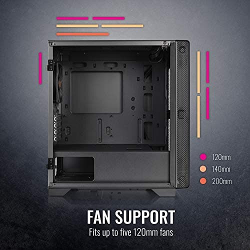 Thermaltake S300 Tempered Glass Edition ATX Mid-Tower Computer Case with 120mm Rear Fan Pre-Installed CA-1P5-00M1WN-00 image