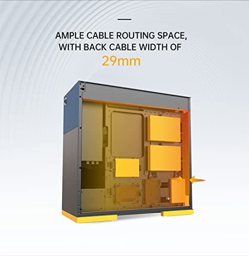 Geometric Future Model 8 ATX Mid Tower Black / Blue with Tinted Tempered Glass Side Panel and USB 3.2 Gen 2 Type-C, USB 3.2 Gen 1 Type-A, USB 2.0 Type-A image