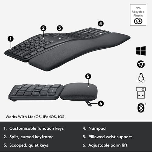 Logitech ERGO K860 Bluetooth Ergonomic Keyboard image