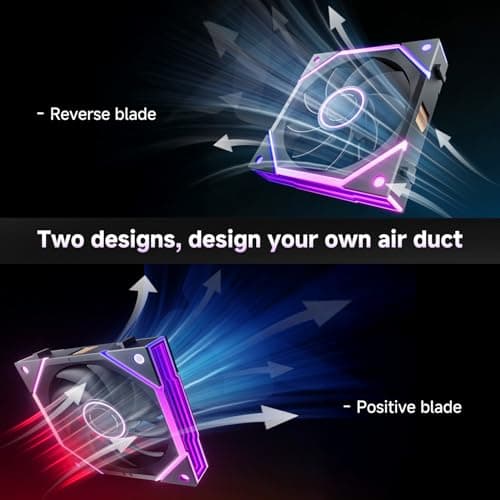 Asiahorse NYOTA Ultra 120mm Daisy Chain PWN Fans Black Reverse Blade image