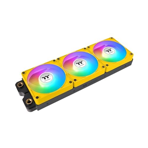 Thermaltake CT140 EX Reverse 140mm Yellow Addressable RGB Sync PWM 94.95 CFM 3-Pack image