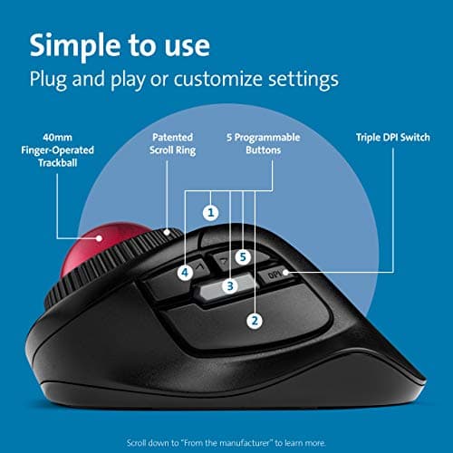 Kensington Orbit Fusion Wired/Wired/Wireless Laser Mouse image
