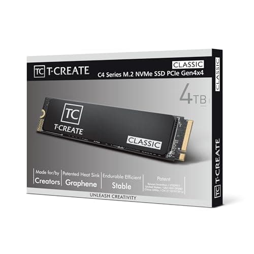 TEAMGROUP T-Create Classic C47 4TB SSD M.2 PCIe 4.0 NVMe image